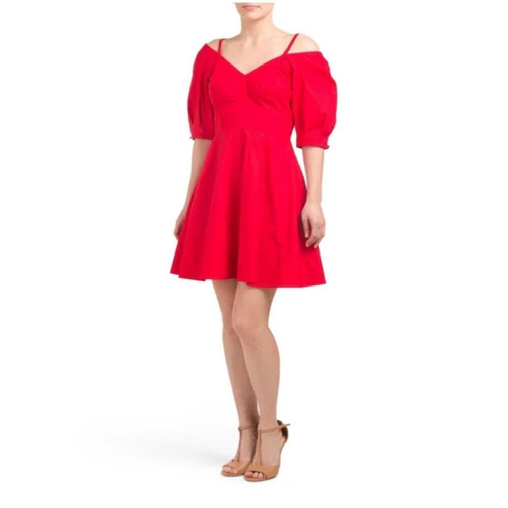 Derek Lam 10 Crosby Poplin off Shoulder Dress 6 NWT